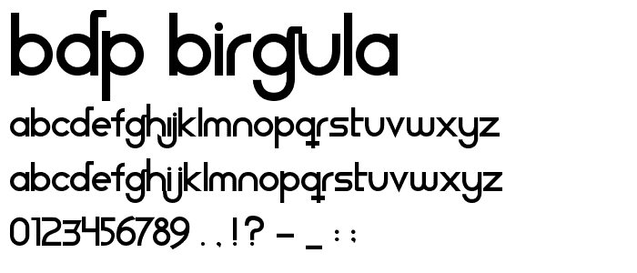 BDP Birgula font